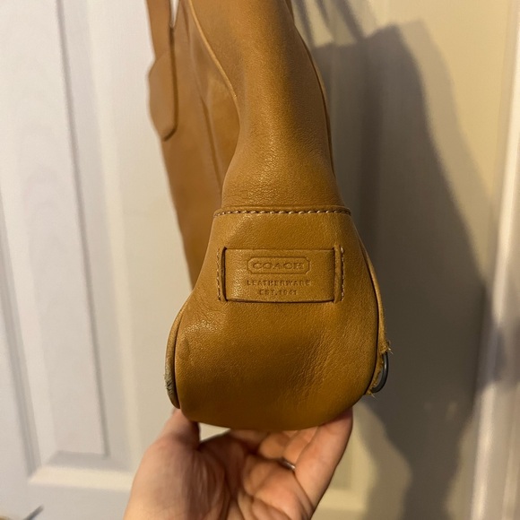 Vintage 1992 Coach Hampton Lunch Tote Tan Leather | Needs Repair - Picture 6 of 12